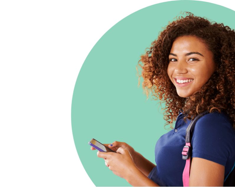 Apprentie utilisant l'application Apprent'eat